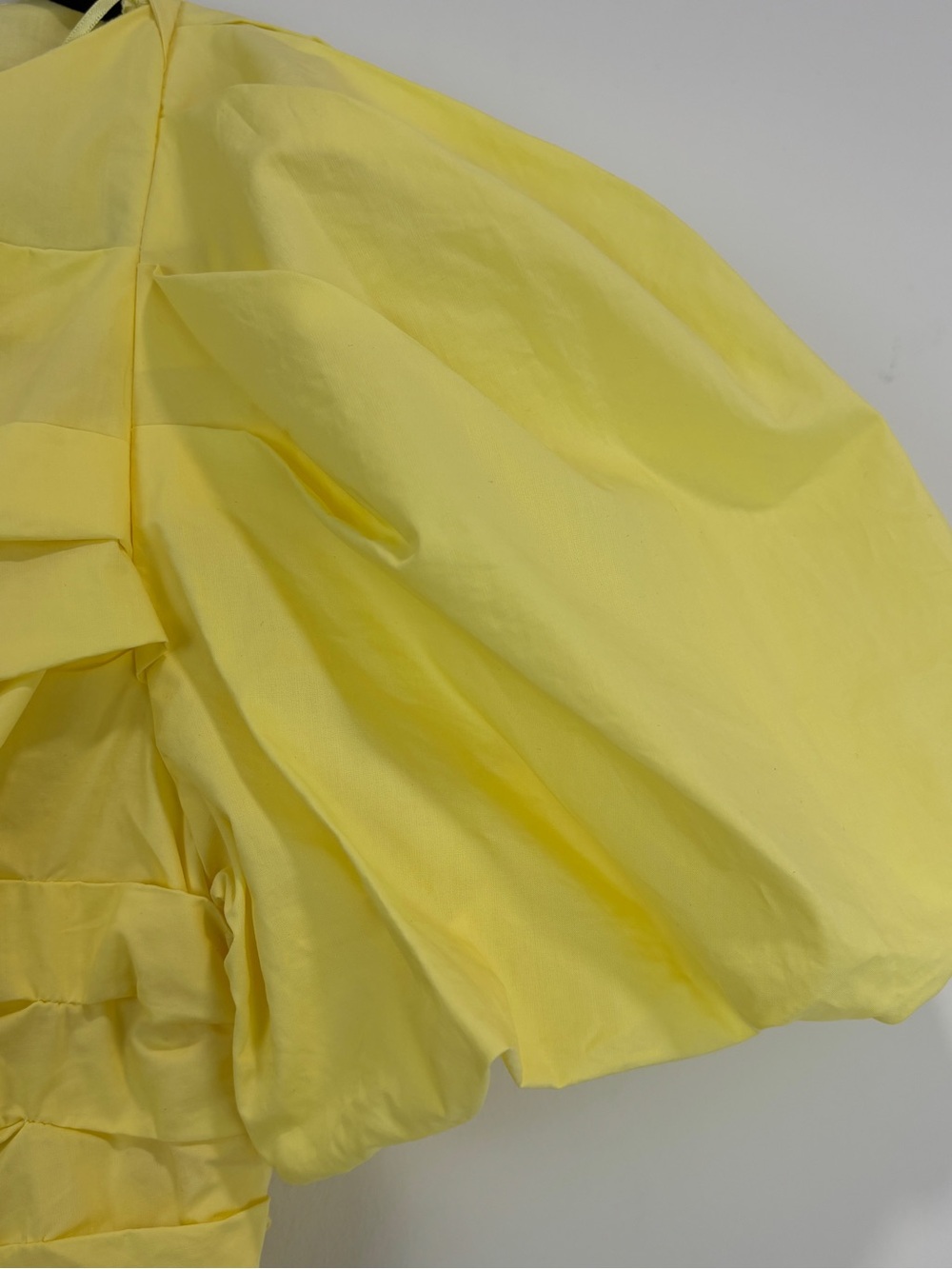 Endless Rose Yellow Ruched Puff Sleeve Blouse Romantic Coquette M Feminine Top - Picture 4 of 15